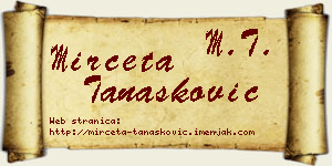 Mirčeta Tanasković vizit kartica